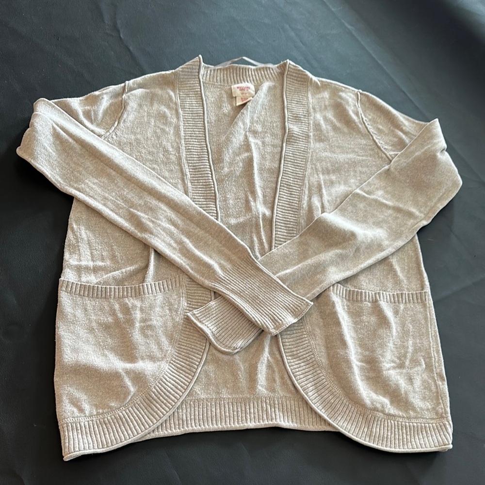 Mossimo Supply Co. Tan Open Cardigan